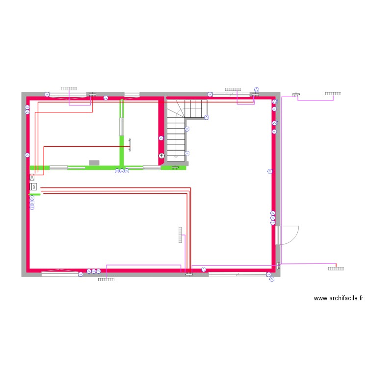 Garage 2020 n21 Cloisons et Amenagements +++ ECL&chauff Haut. Plan de 1 pièce et 68 m2