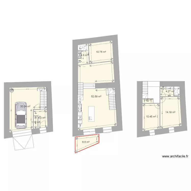 plan maison balcon. Plan de 
