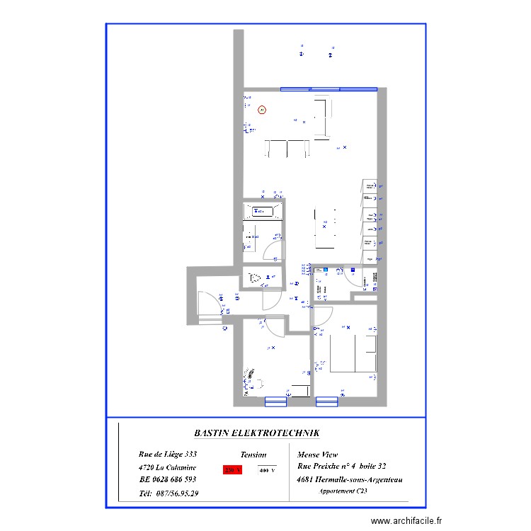 Appartement Meuse View C 23 réception. Plan de 0 pièce et 0 m2