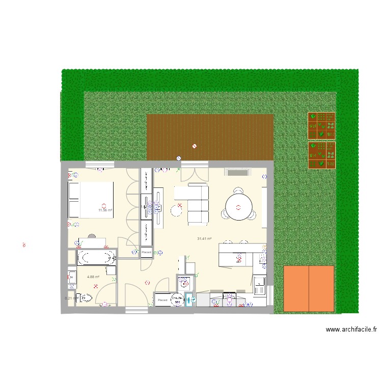 Appart Débo origine NOUVEAU APRES électricité. Plan de 0 pièce et 0 m2