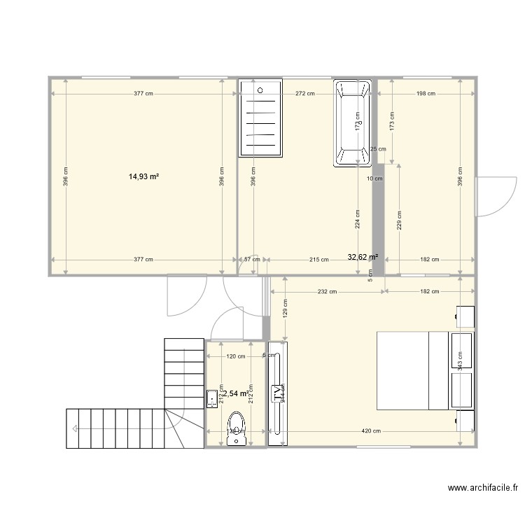 maison compiegne 1er étage fourniture à prévoir. Plan de 0 pièce et 0 m2