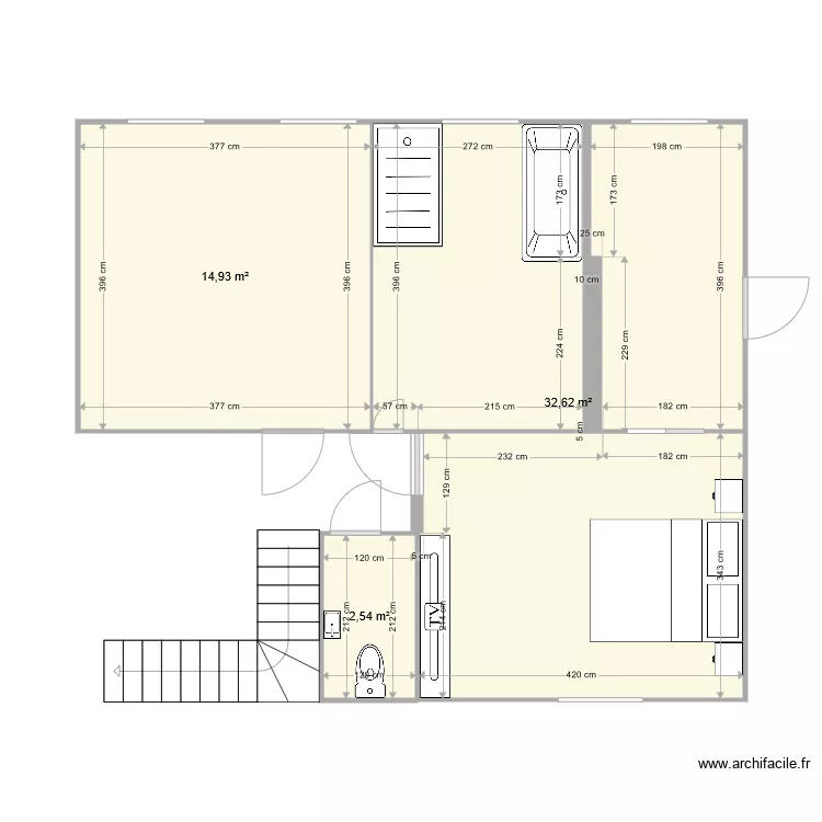 maison compiegne 1er &eacute;tage fourniture &agrave; pr&eacute;voir. Plan de 