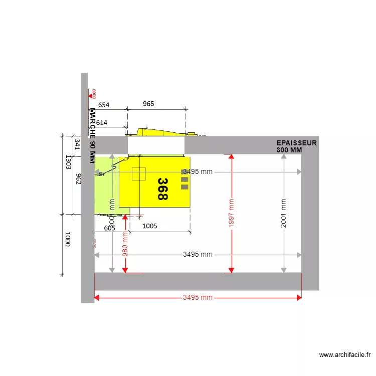 COUPE EXISTANT ST JEAN DU VAR 368. Plan de 