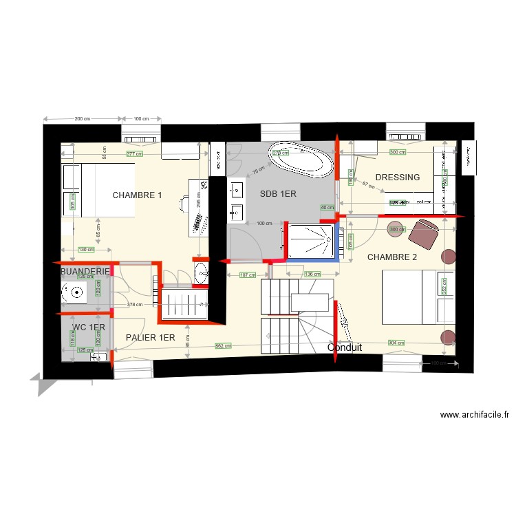 NEW Etage 1. Plan de 0 pièce et 0 m2