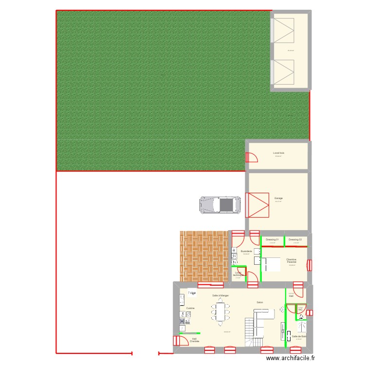 LEPAUVRE Pierre Maison Parigné Original RDC. Plan de 12 pièces et 179 m2