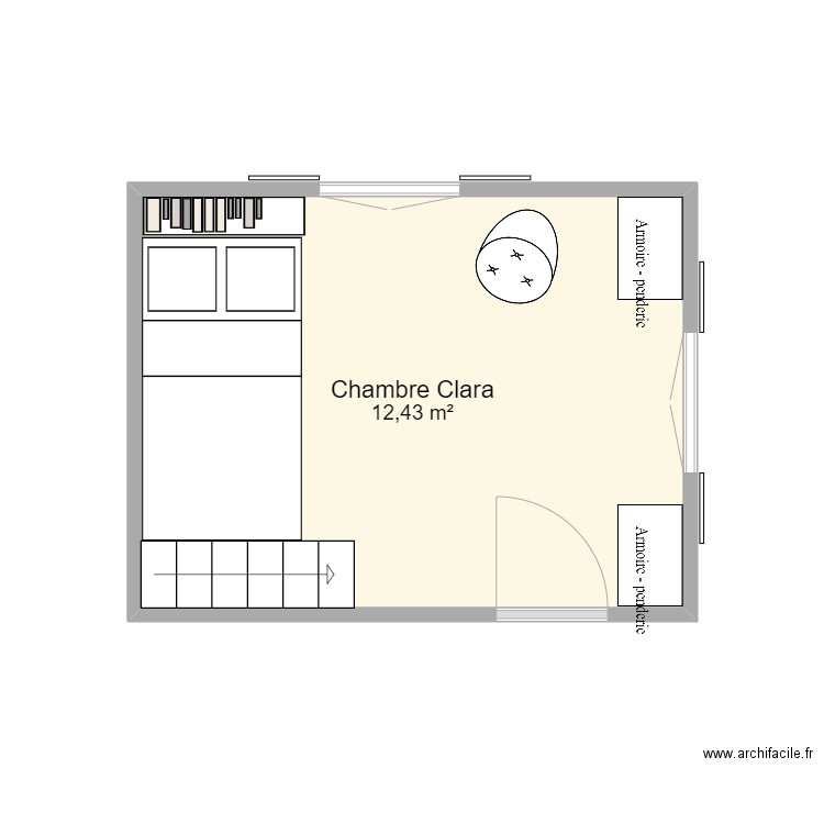 Chambre Clara. Plan de 0 pièce et 0 m2