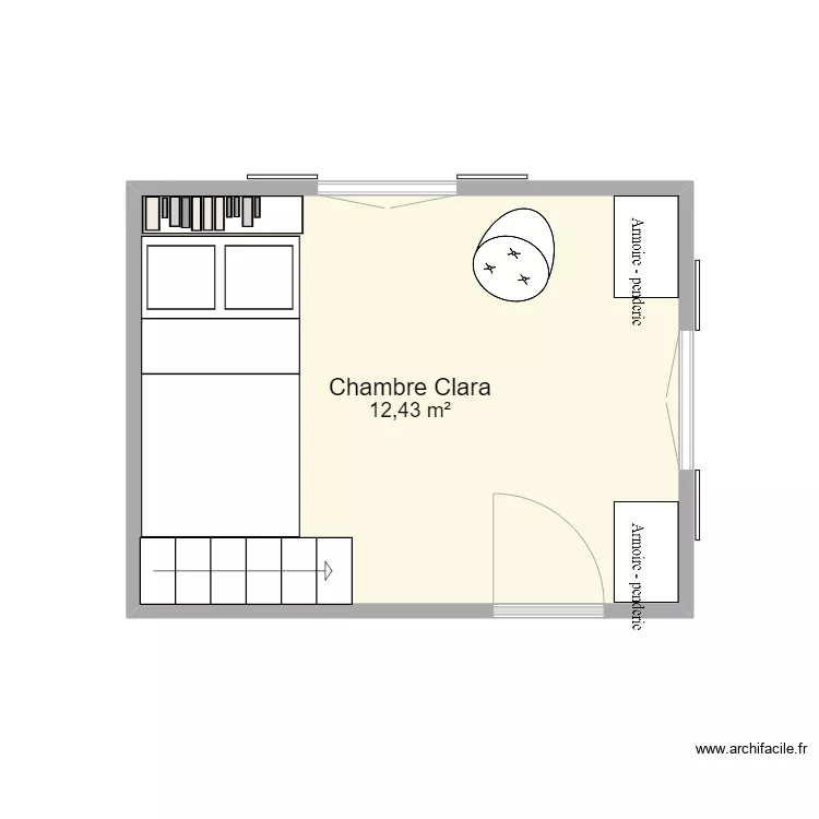 Chambre Clara. Plan de 
