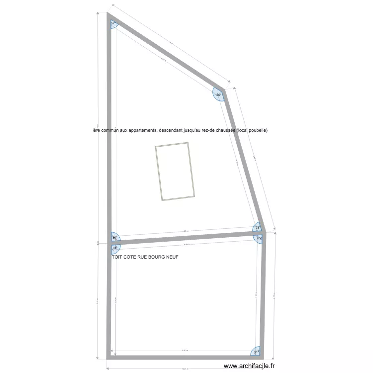 TOIT SALON AVANT INSTALLATION VELUX . Plan de 