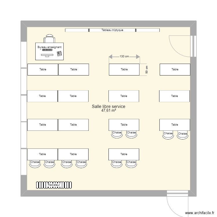 Salle libre service. Plan de 0 pièce et 0 m2