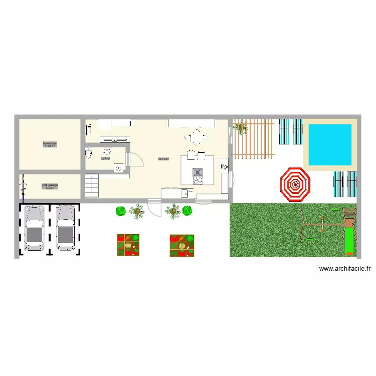 rez de chausser. Plan de 