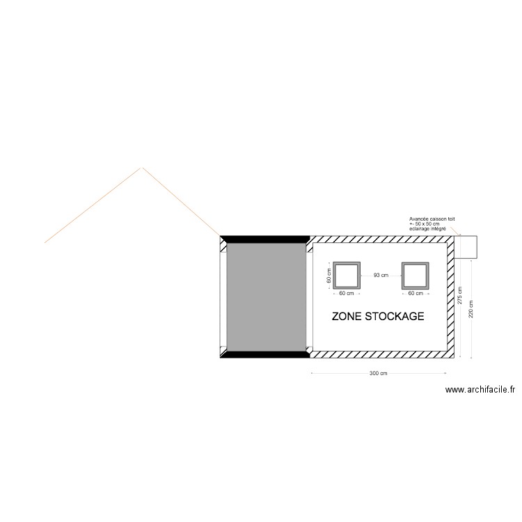 PROJET EXTENSION COTE CC . Plan de 0 pièce et 0 m2