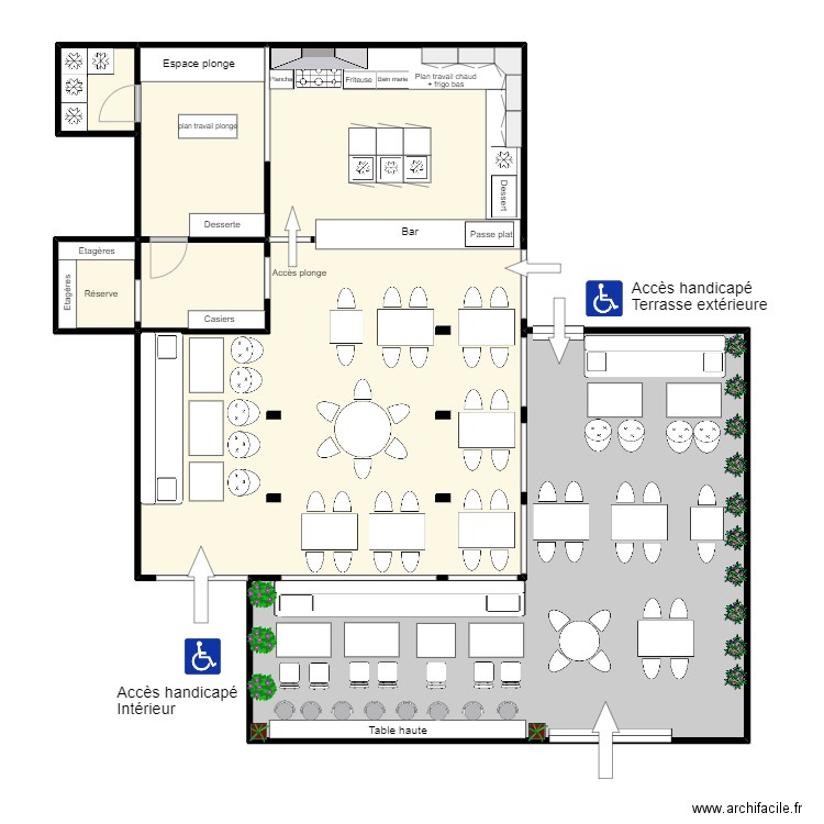 resto. Plan de 6 pièces et 166 m2