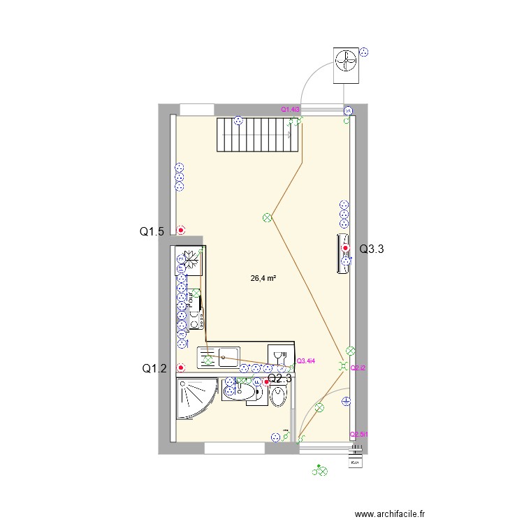 titinehouse elec. Plan de 0 pièce et 0 m2