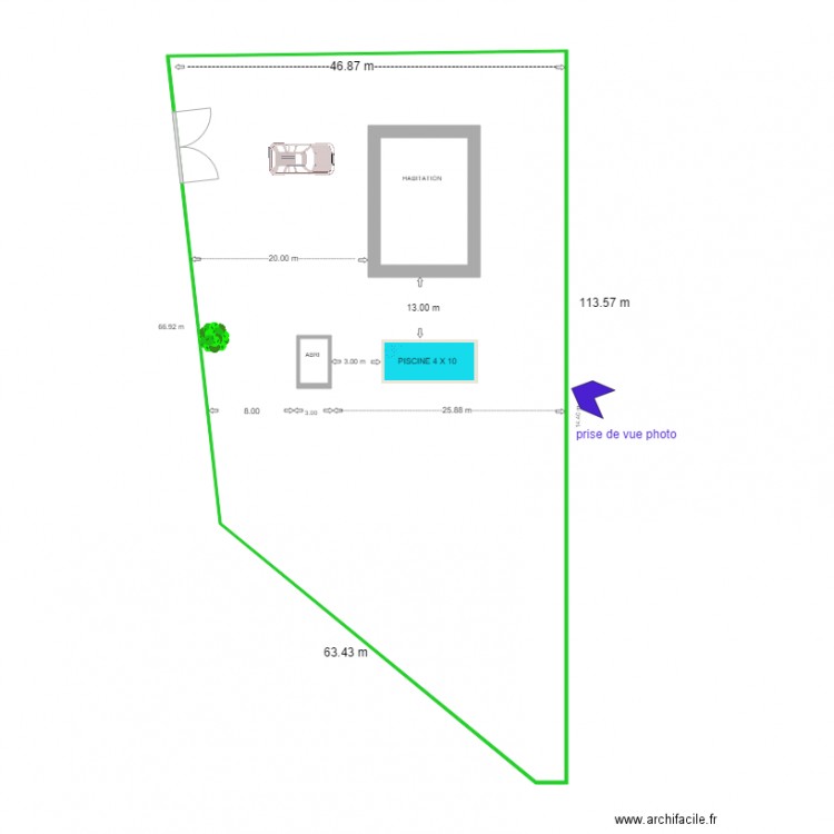 piscine. Plan de 0 pièce et 0 m2