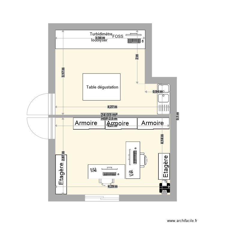 Labo Bureau. Plan de 0 pièce et 0 m2