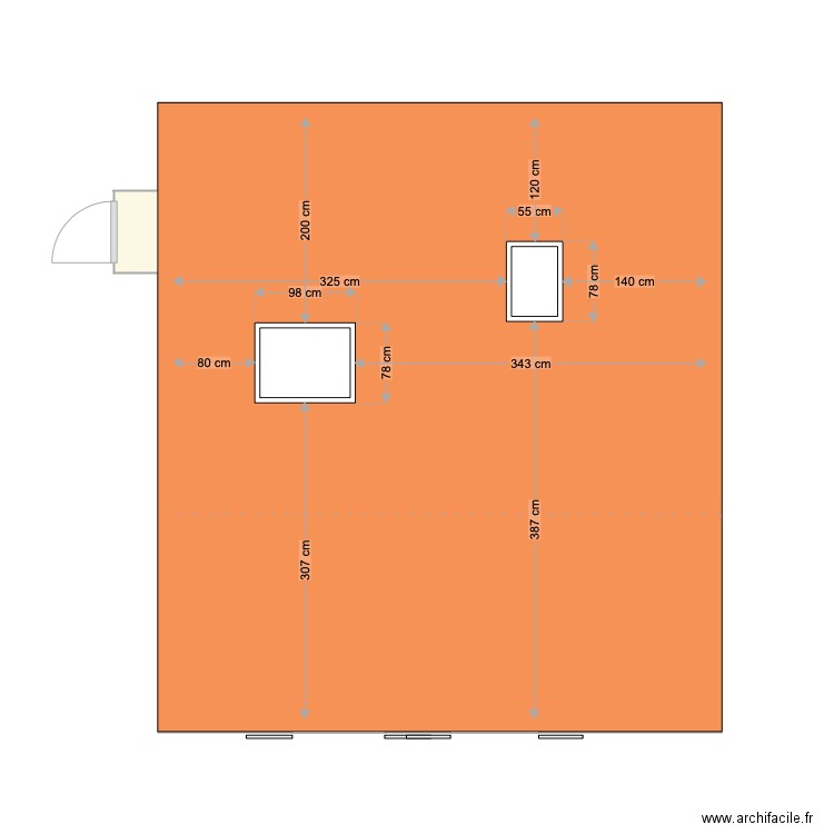 Plan Velux 2. Plan de 1 pièce et 31 m2
