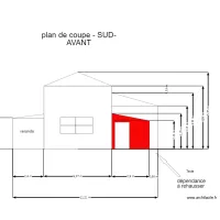 plan de coupe -sud-AVANT dependance a rehausser