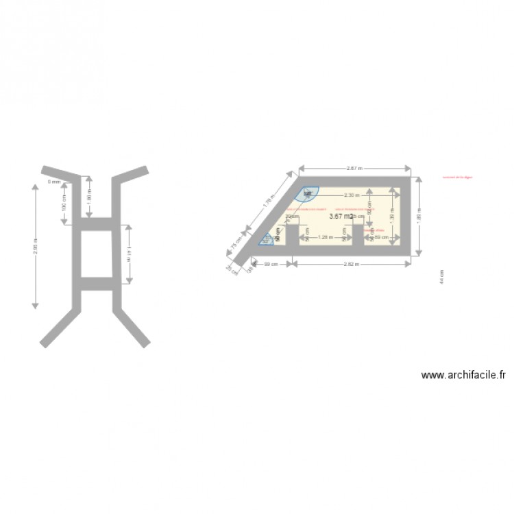 Ecluse lac. Plan de 0 pièce et 0 m2