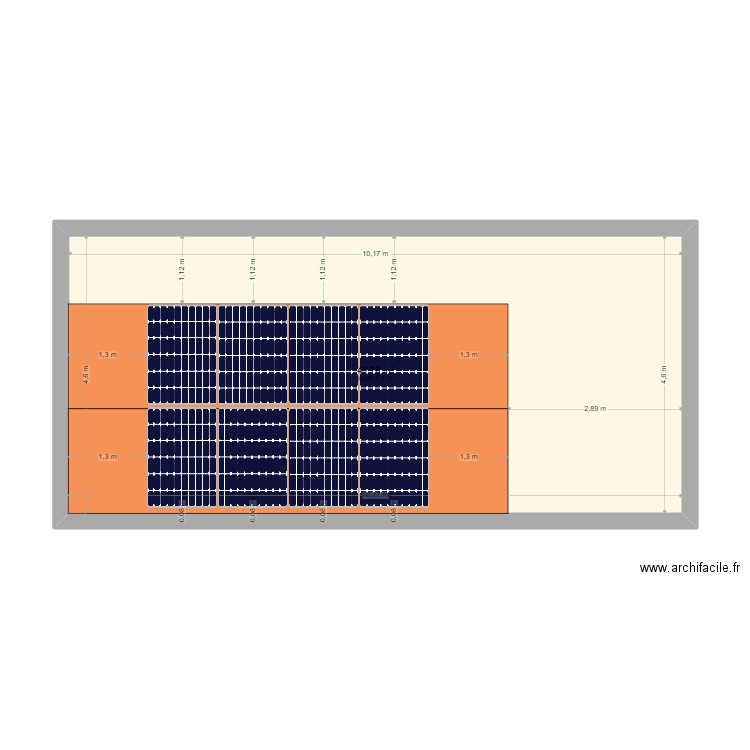 Vandro Michel . Plan de 1 pièce et 47 m2