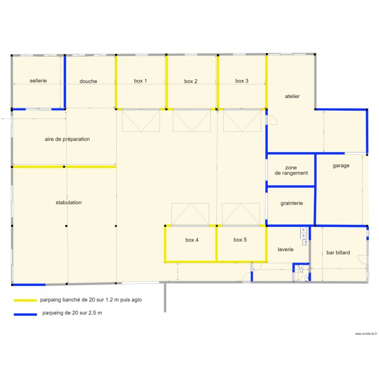 hangar  mur. Plan de 0 pièce et 0 m2