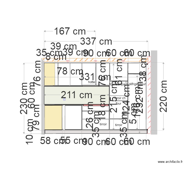 cuisine élévation . Plan de 0 pièce et 0 m2