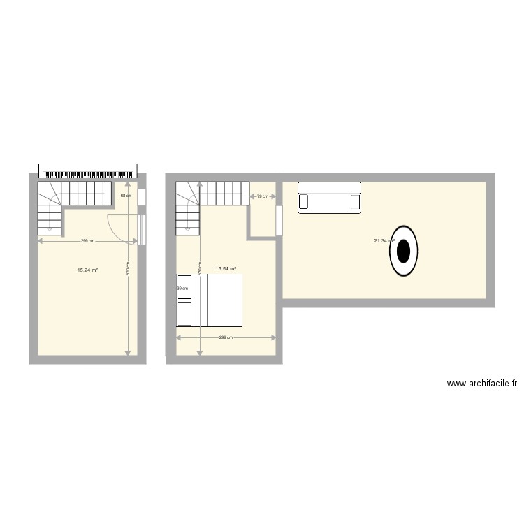 2 duplex. Plan de 0 pièce et 0 m2