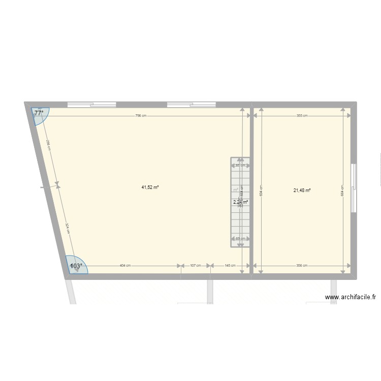 RDC + R+1. Plan de 0 pièce et 0 m2