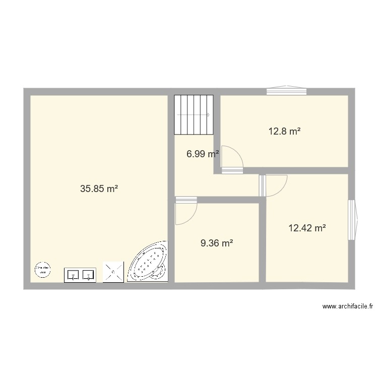 maison extension etage. Plan de 0 pièce et 0 m2