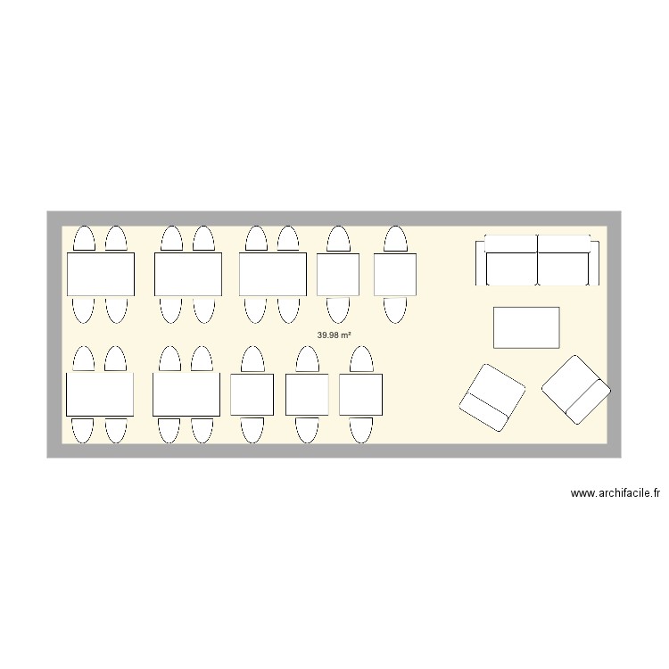 Table roof top  sous ombrière. Plan de 0 pièce et 0 m2