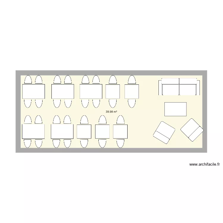 Table roof top sous ombrière. Plan de Table roof top sous ombrière. Plan de