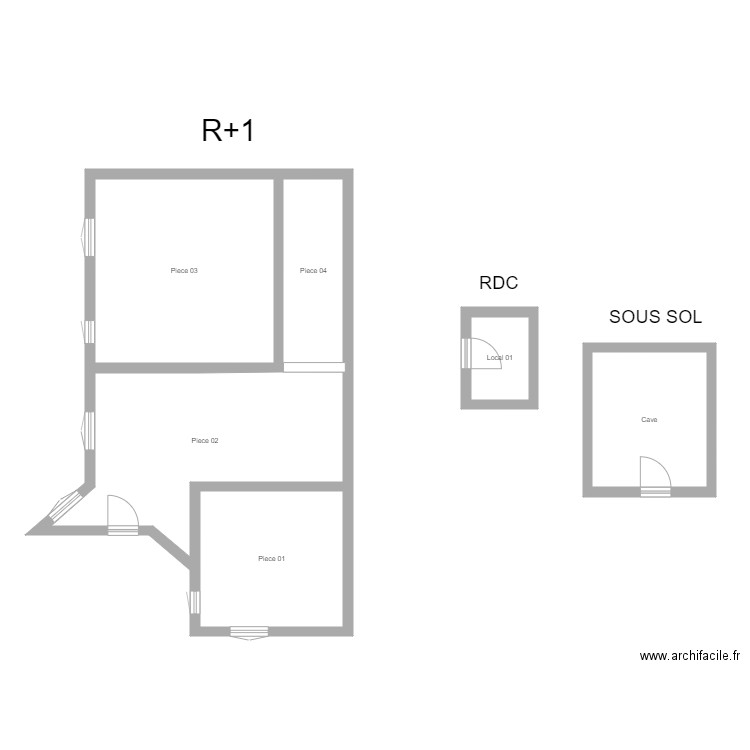 350601146. Plan de 6 pièces et 80 m2