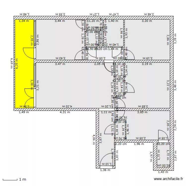 T4 Bat G1 1etage. Plan de T4 Bat G1 1etage. Plan de