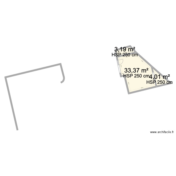 Plan de base 18. Plan de 3 pièces et 41 m2