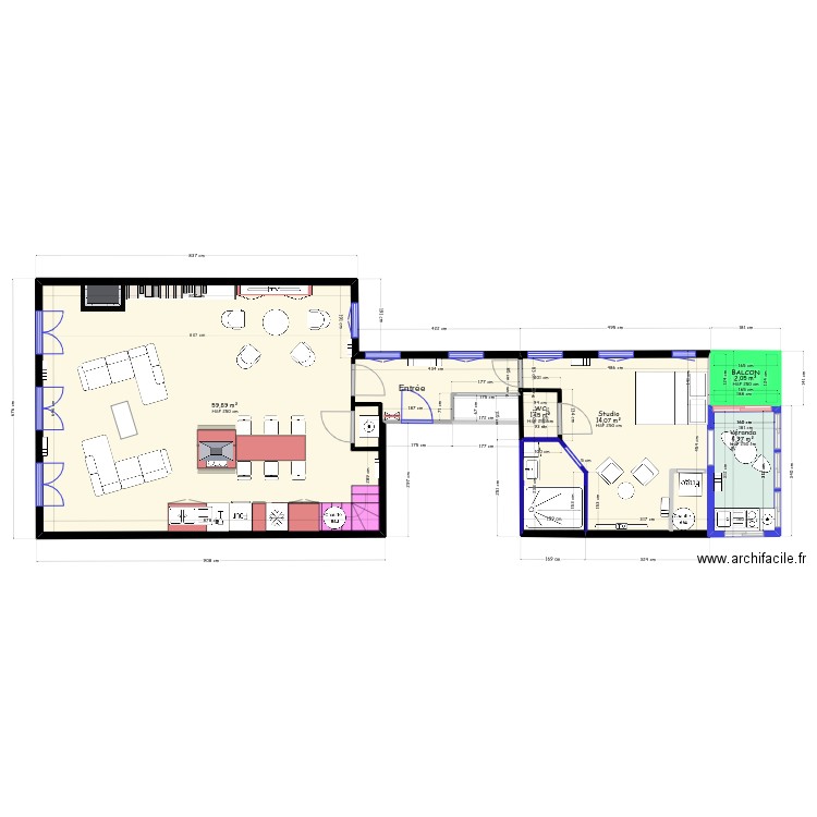 B2B. Plan de 0 pièce et 0 m2