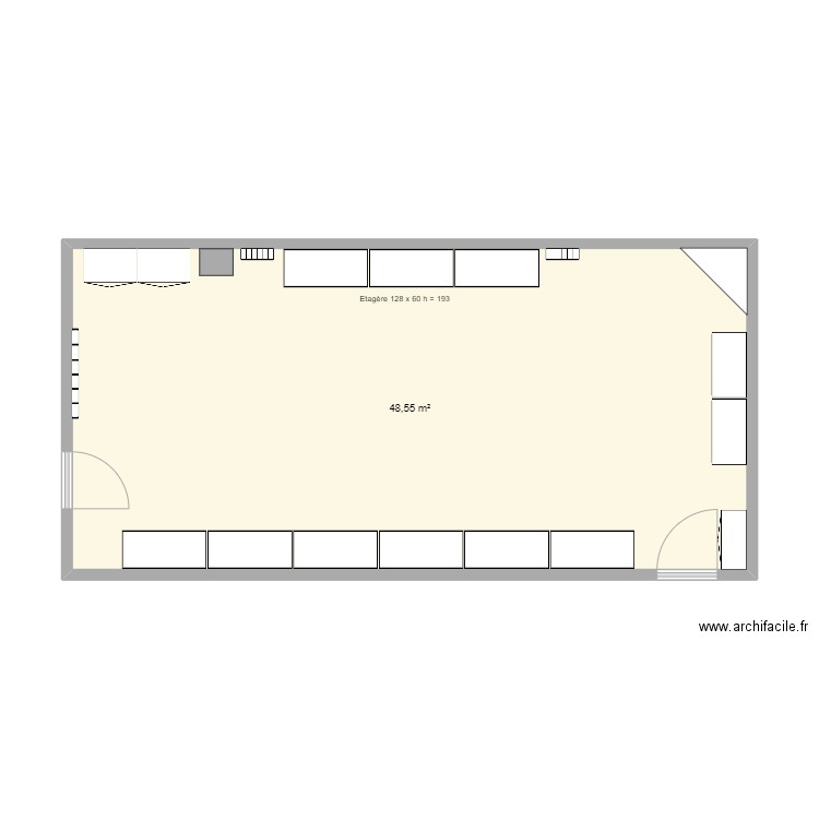 Saint Mathieu. Plan de 1 pièce et 49 m2