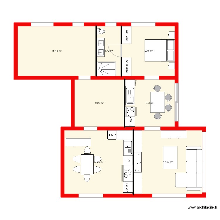 anto rdc test 1. Plan de 0 pièce et 0 m2