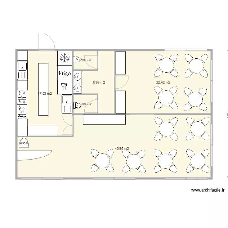 RESTAURANT. Plan de 