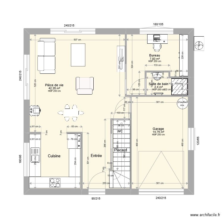 MCA  Iris RC. Plan de 4 pièces et 67 m2