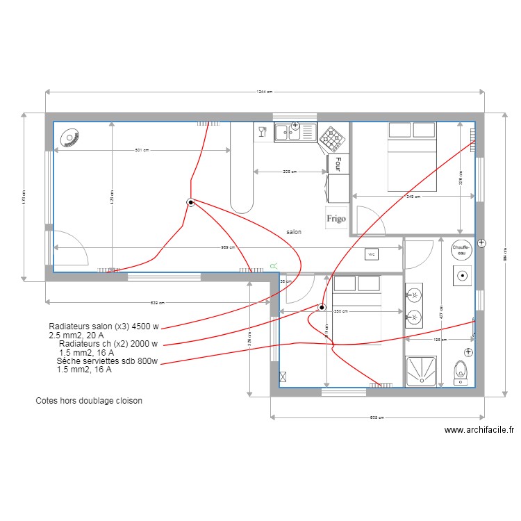 nina chauffage. Plan de 0 pièce et 0 m2