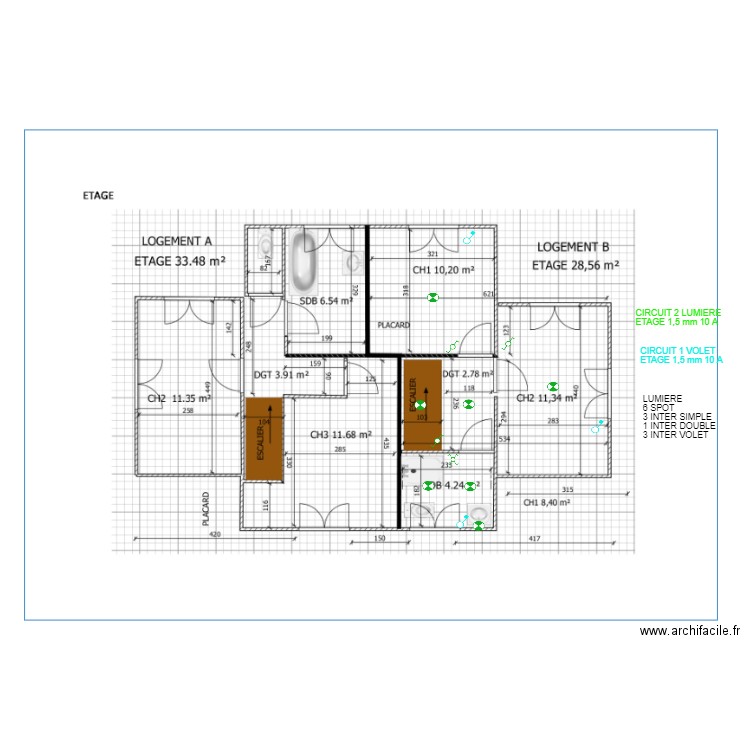 MAISON B   ETAGE LUMIERE. Plan de 0 pièce et 0 m2