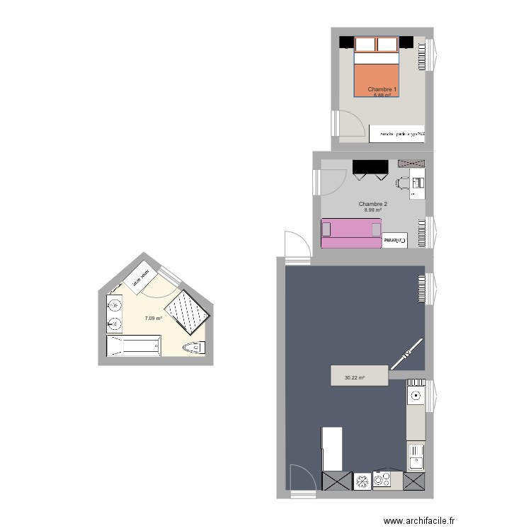 Appart. Plan de 0 pièce et 0 m2