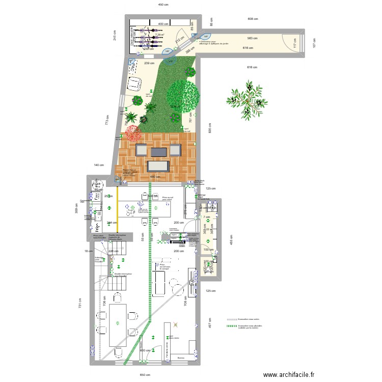 Plan RDC V3. Plan de 4 pièces et 51 m2