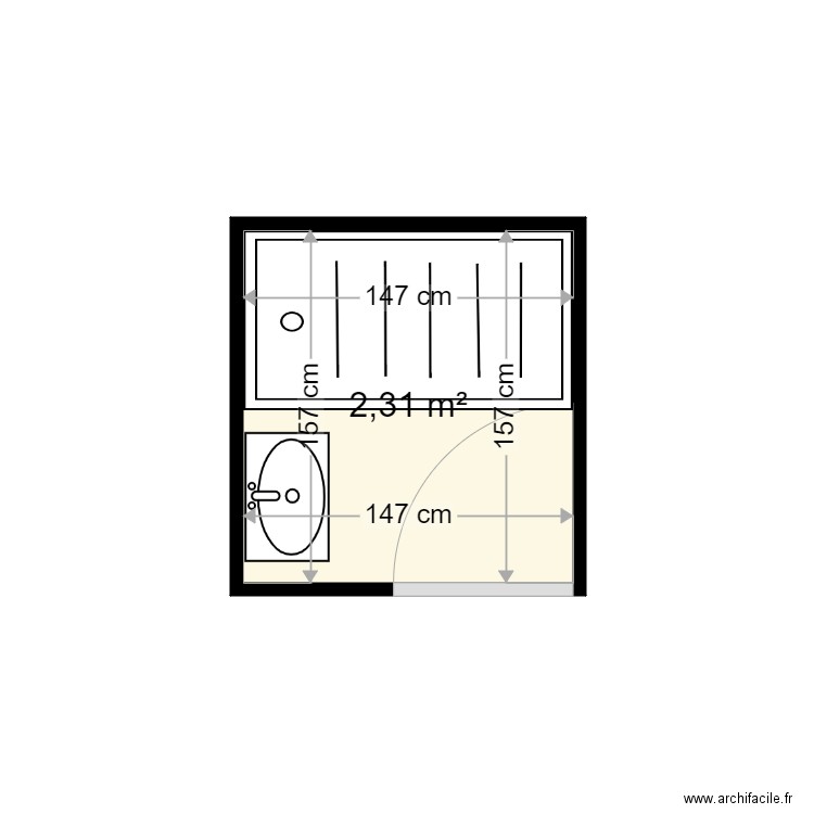 CAYET PATRICE . Plan de 1 pièce et 2 m2