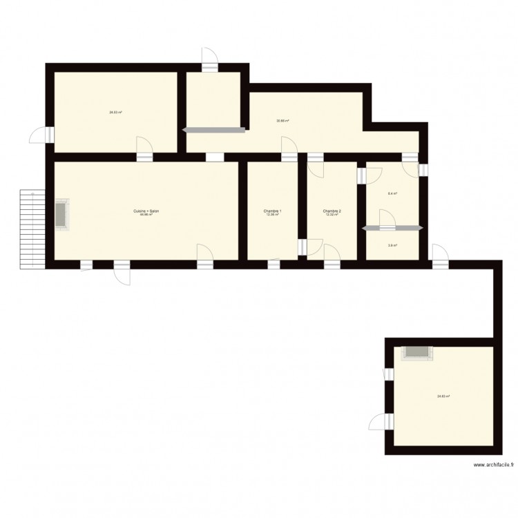Maison Néman aménagement toute pièce. Plan de 0 pièce et 0 m2
