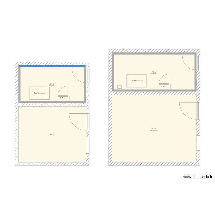 La Clusaz. Plan de 11 pièces et 62 m2