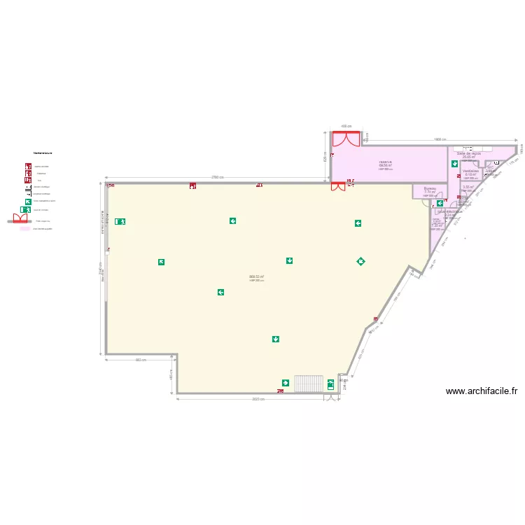 Stock priv&eacute; avant travaux Montigny le Bretonneux . Plan de 