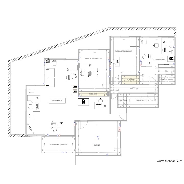 Plan nouveau bureau. Plan de 0 pièce et 0 m2