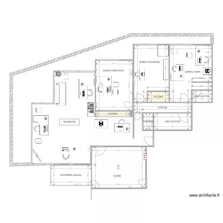 Plan nouveau bureau. Plan de 