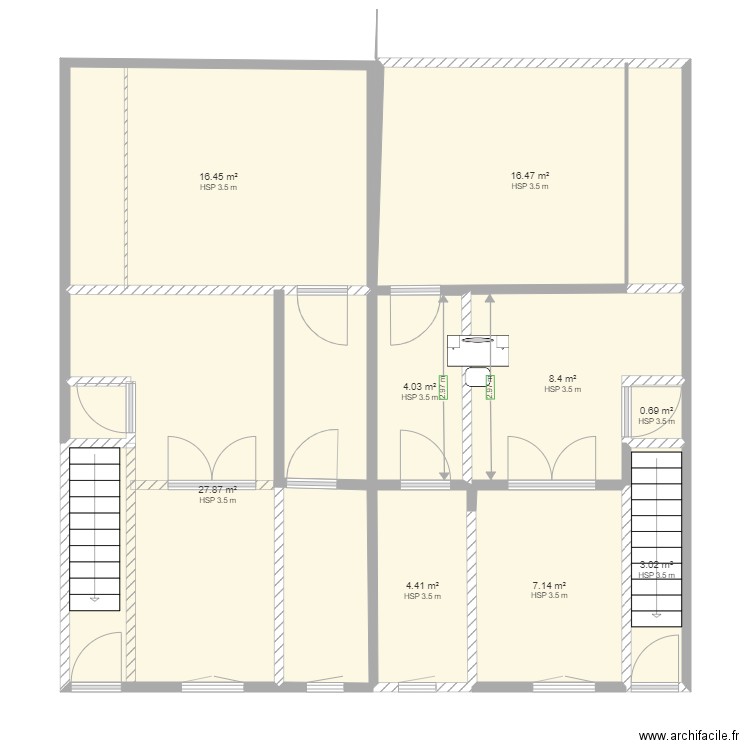 50m. Plan de 0 pièce et 0 m2