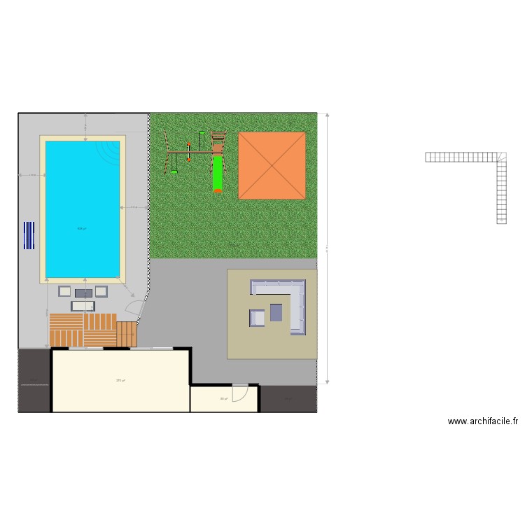 la cour3. Plan de 0 pièce et 0 m2